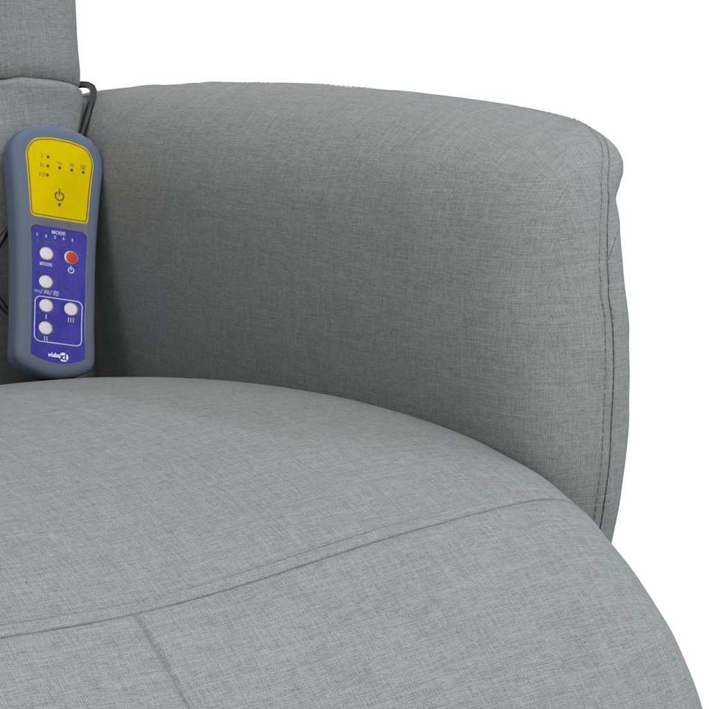 Massagesessel mit Fußteil Braun Stoff