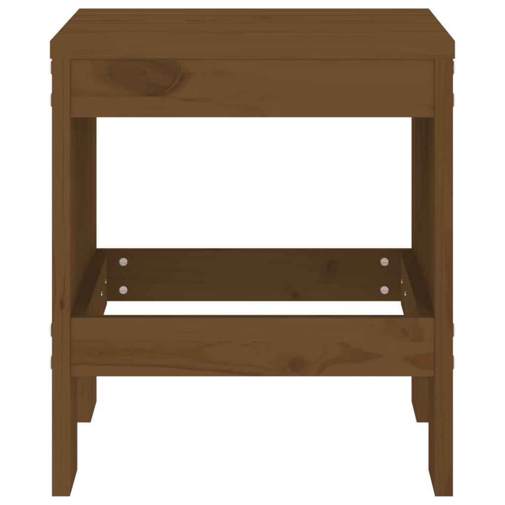 Gartenhocker 2 Stk. Weiß 40x36x45 cm Massivholz Kiefer