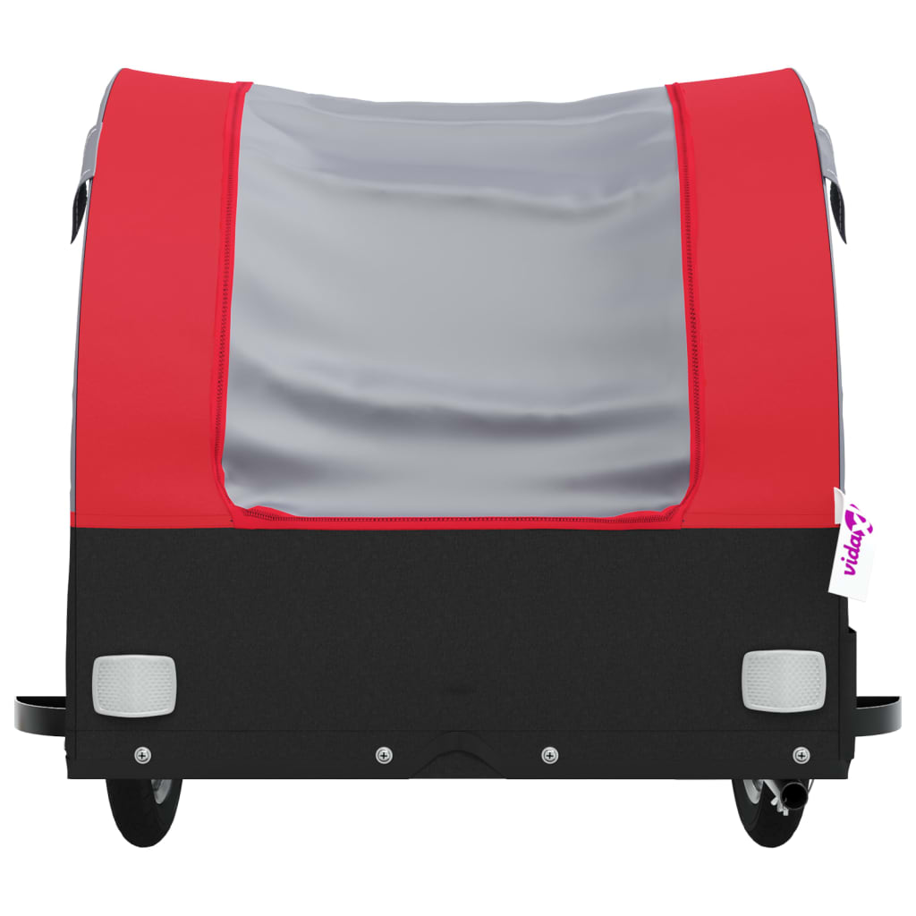 Fahrradanhänger Schwarz und Orange 30 kg Eisen