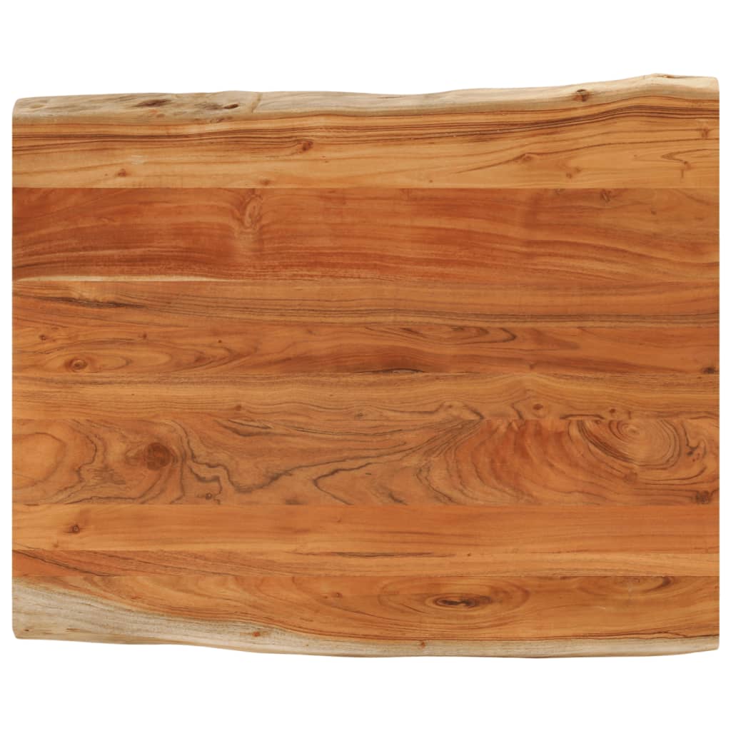 Tischplatte 40x40x2,5 cm Rechteckig Massivholz Akazie Baumkante