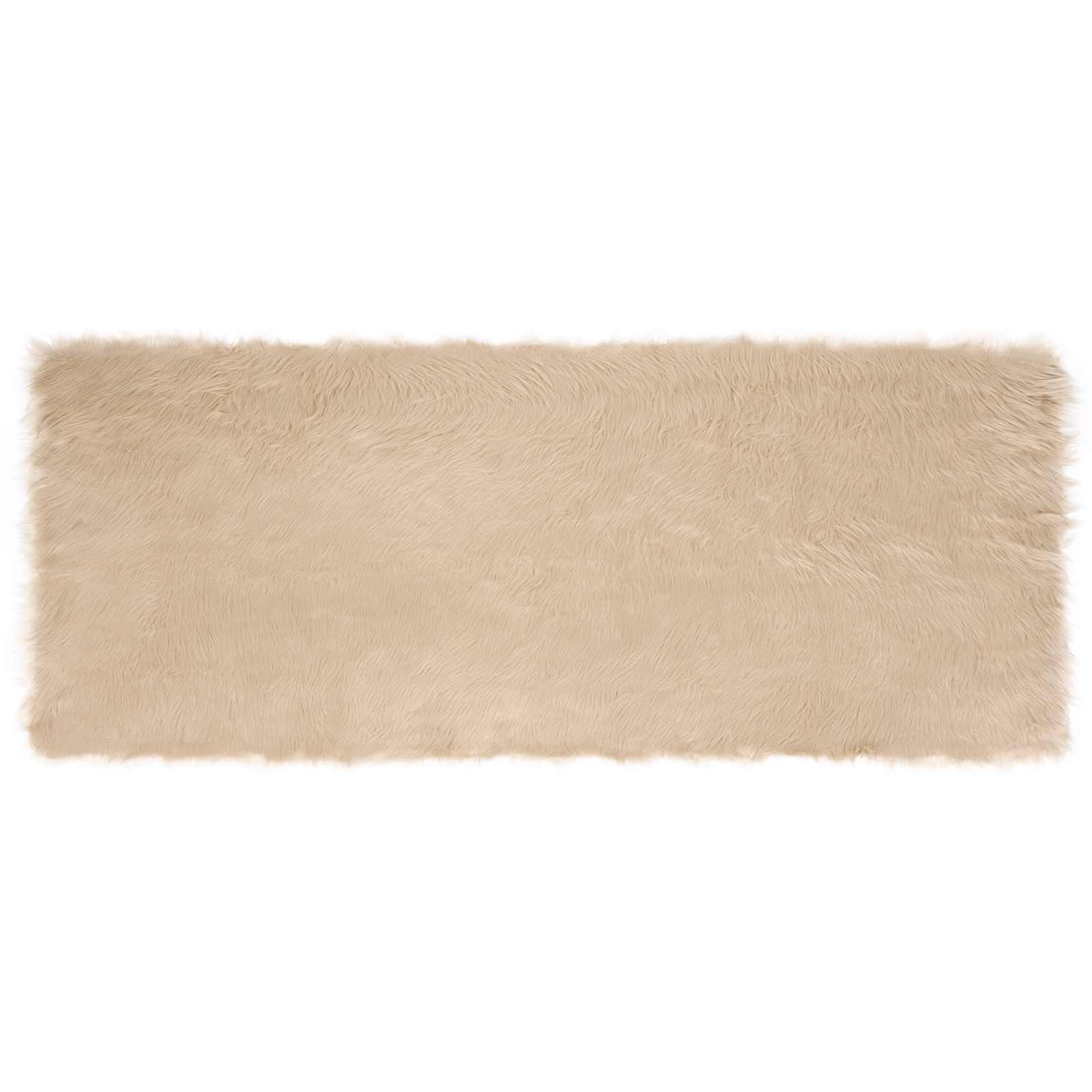 Teppich aus Kunstschaffell TAFALLA Weiß 60 x 110 cm Polyester