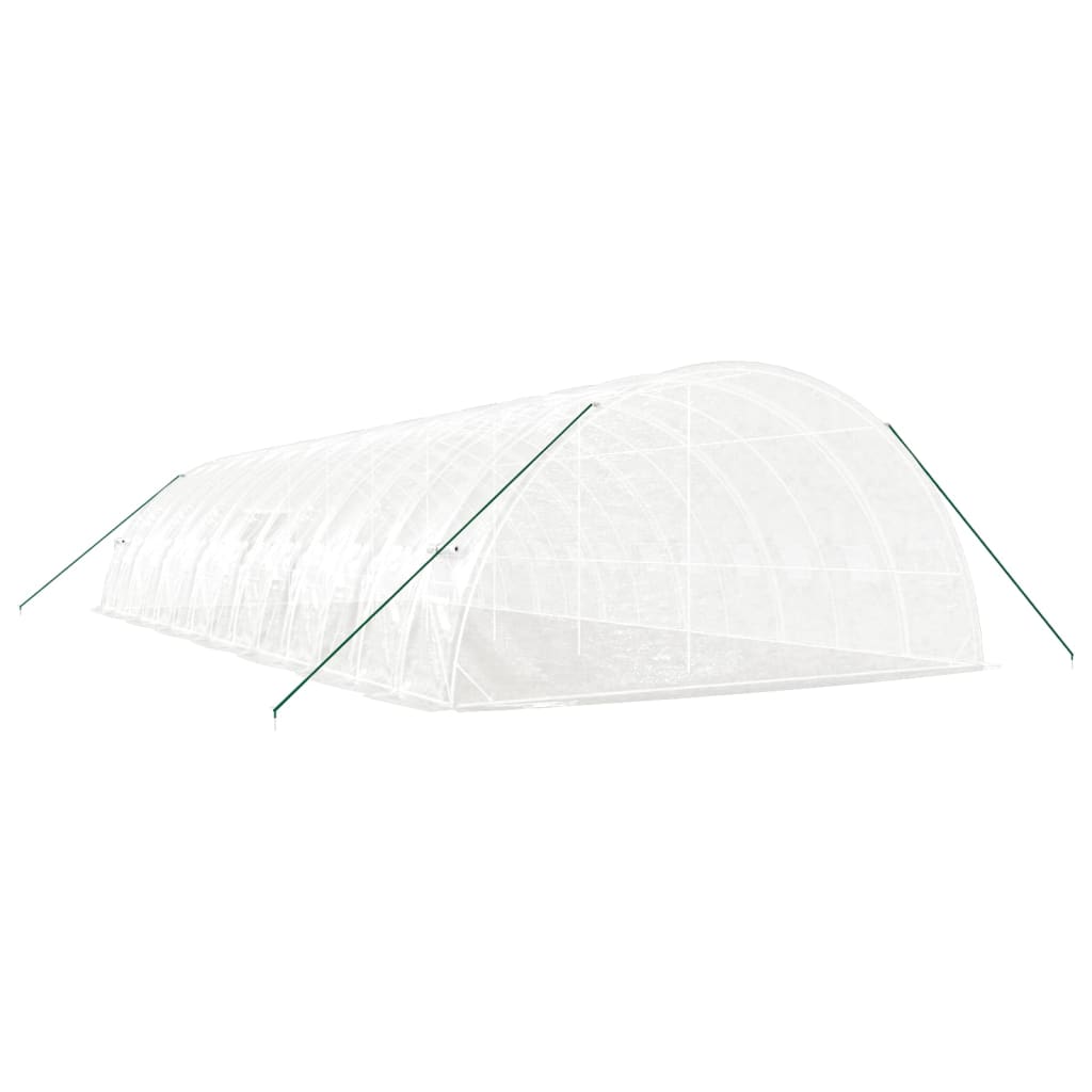 Gewächshaus mit Stahlrahmen Grün 24 m² 6x4x2,85 m