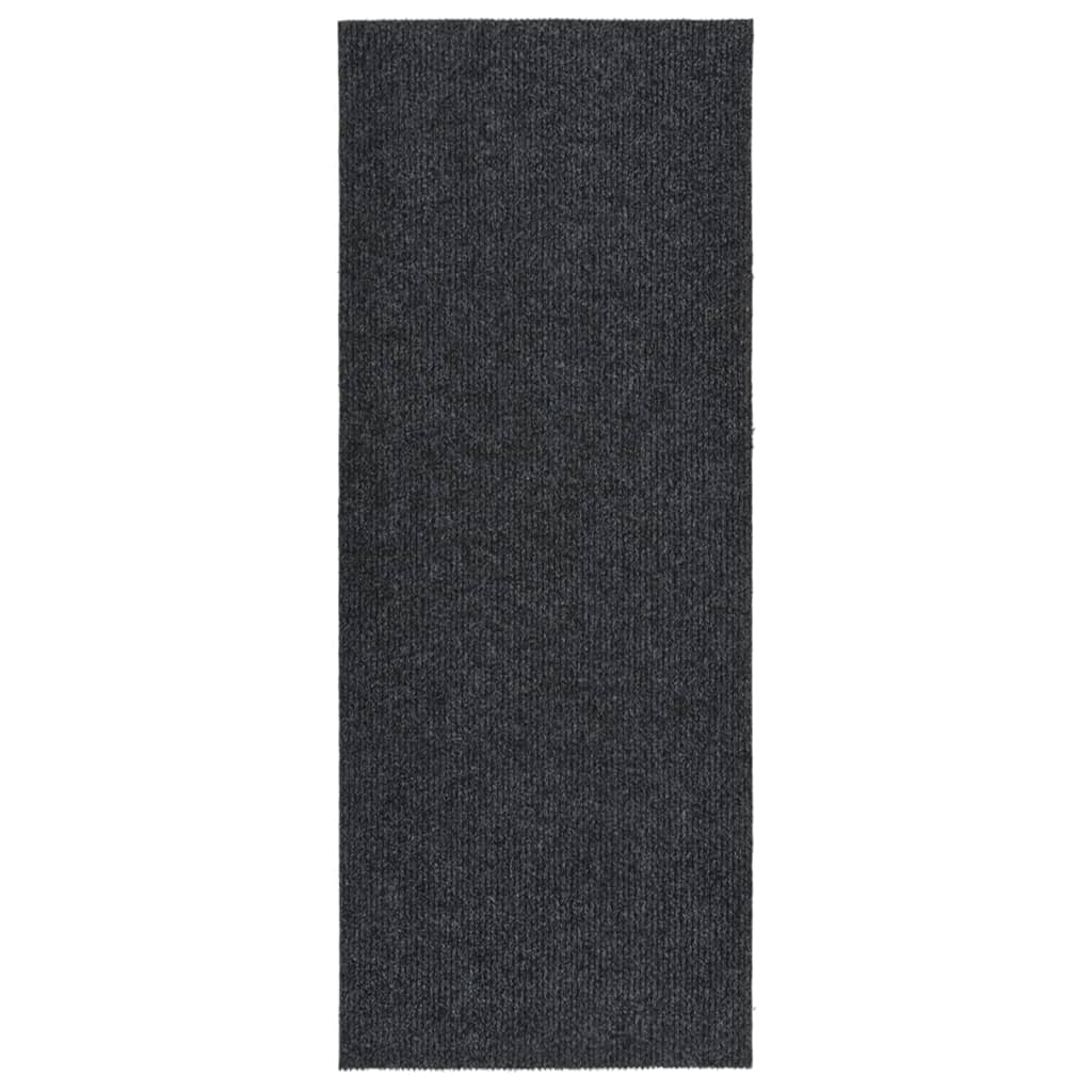 Teppichläufer Grau 80 x 150 cm Stoff
