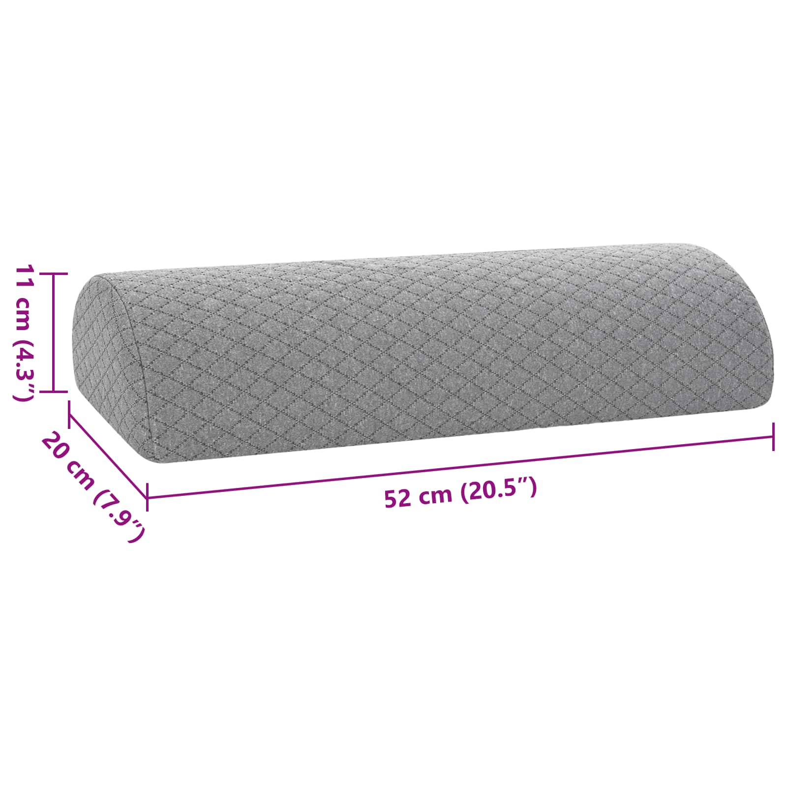 Beinkissen Uni Weiß 52 x 20 x 12 cm Viscoschaum