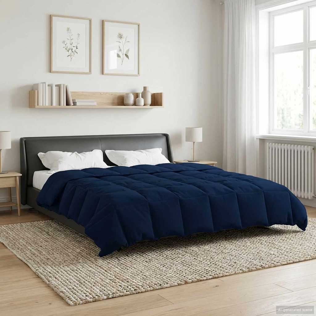 Winterbettdecke Gepolstert Anthrazit 240 x 260 cm Mikrofaser