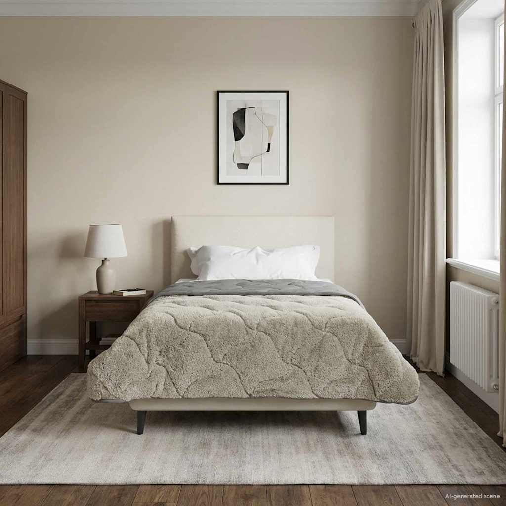 Winterbettdecke Gepolstert Anthrazit 135 x 200 cm