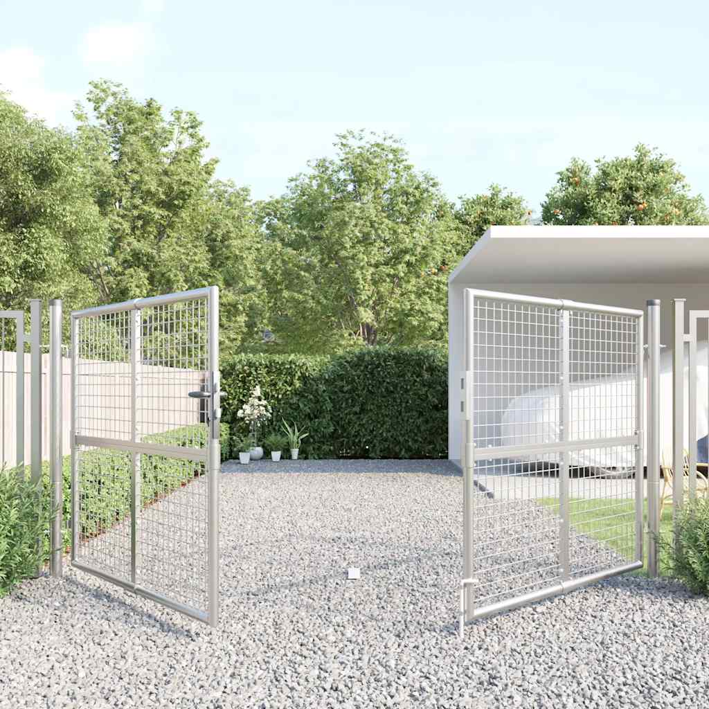 Maschen-Gartentor Anthrazit 300x125 cm Verzinkter Stahl