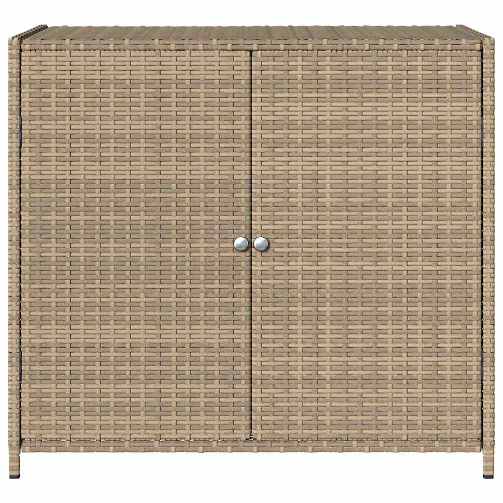 Gartenschrank Schwarz 83x45x76 cm Poly Rattan