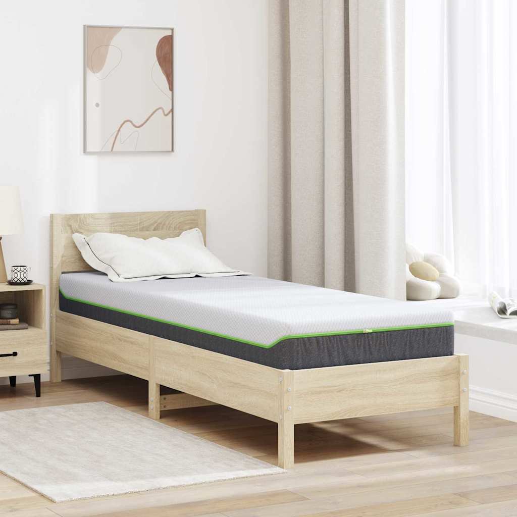 Matratze Weiß und Grau 80 x 160 cm Jacquard-Stoff