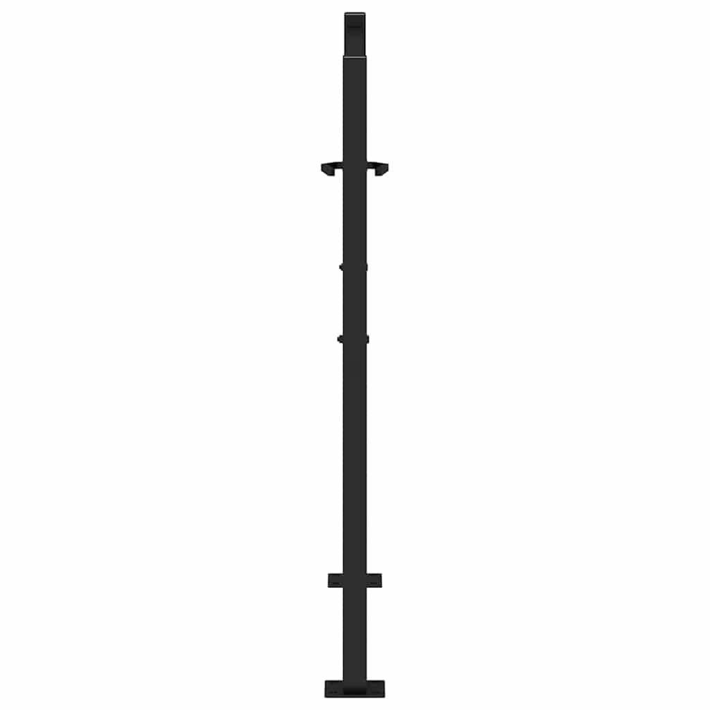 Gartentor Schwarz 100x100 cm Stahl Lichtdesign