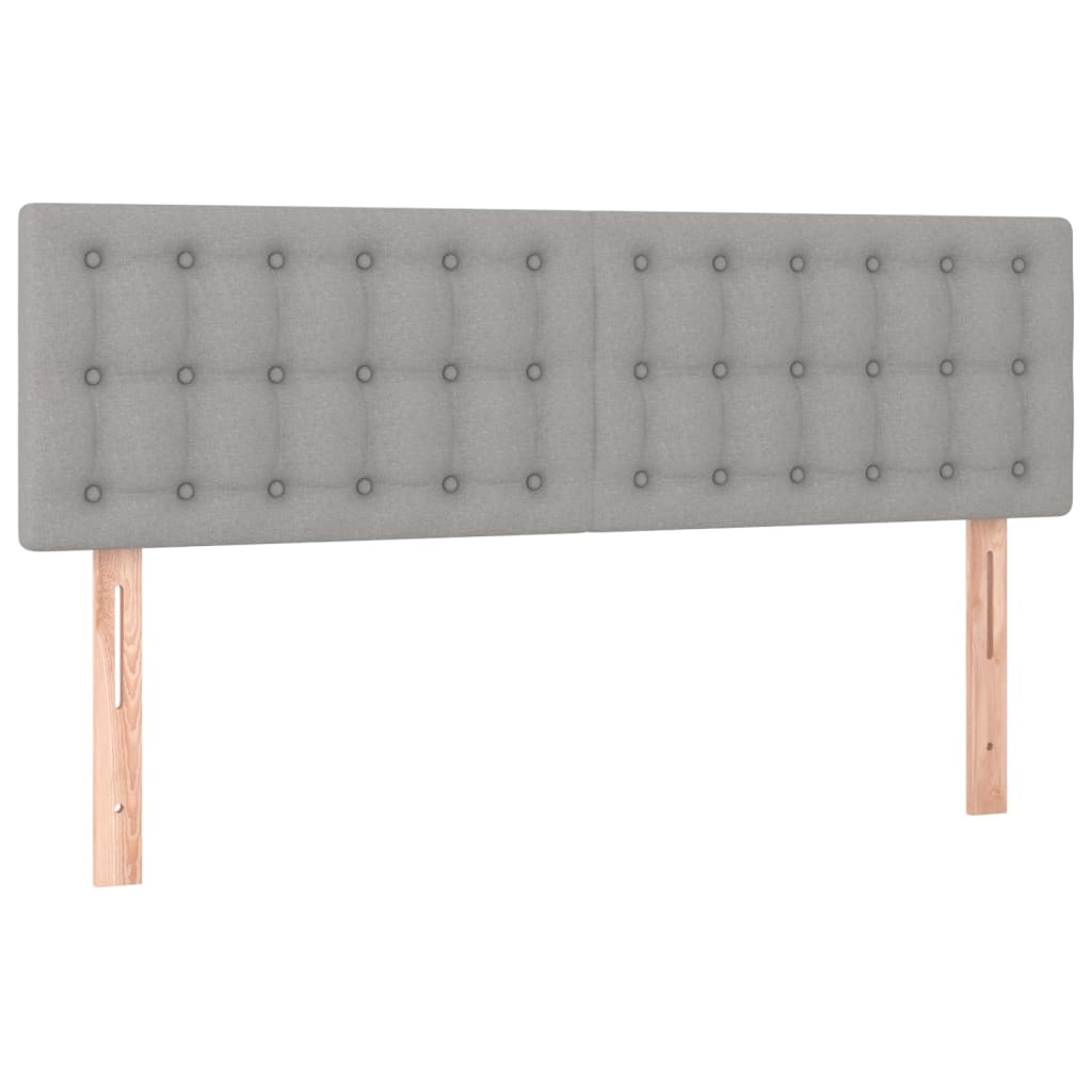 Kopfteil Hellgrau 80x5x118/128 cm Stoff