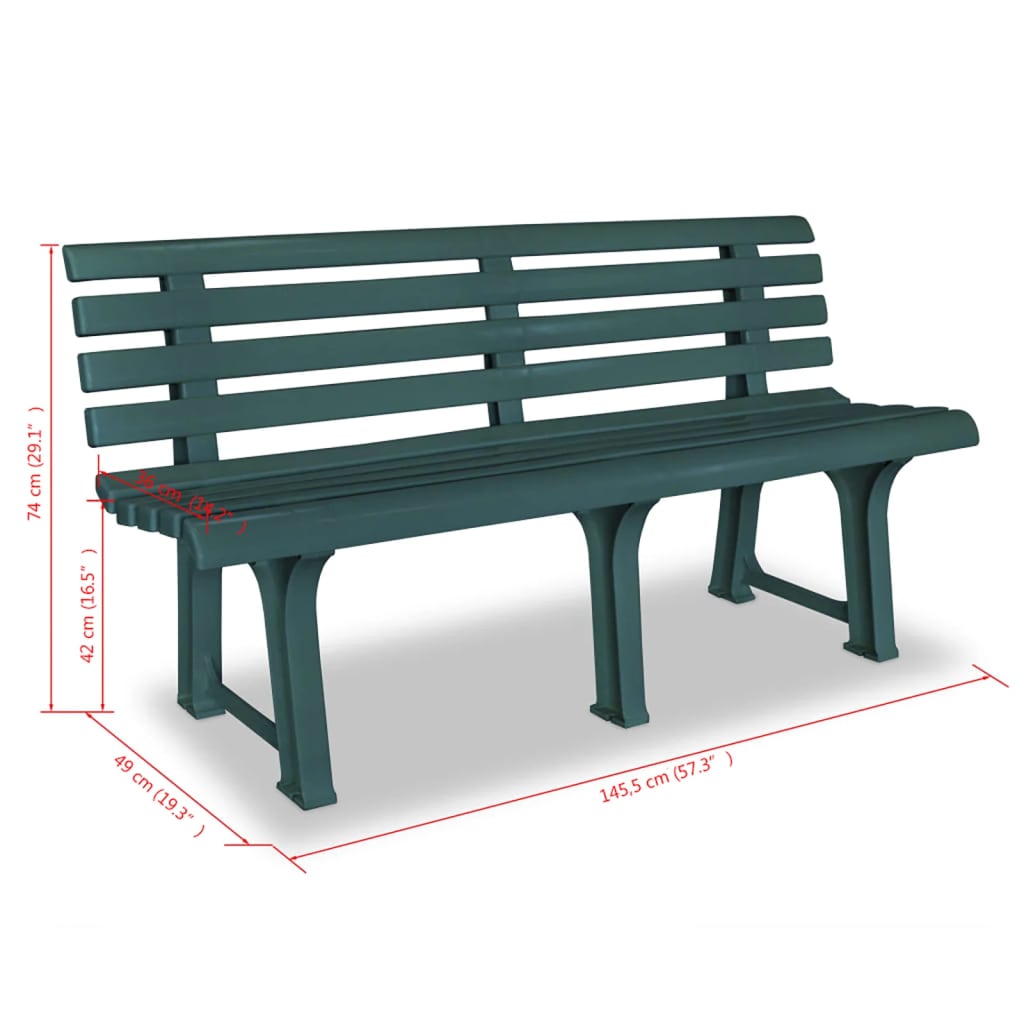 Gartenbank 145,5 cm Kunststoff Weiß
