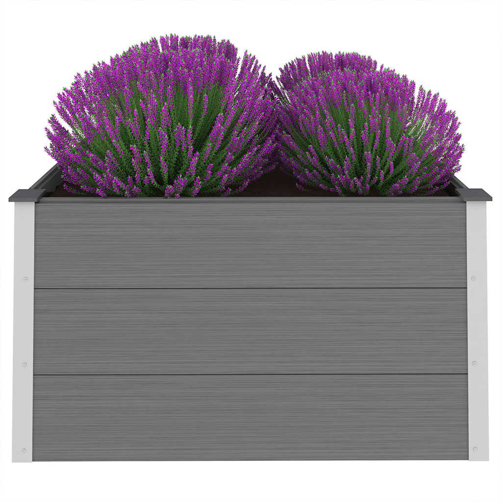 Garten-Hochbeet 200x50x54 cm WPC Grau