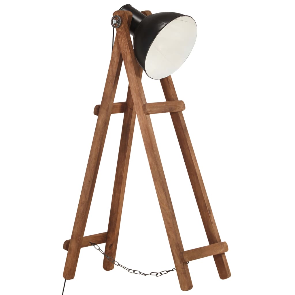 Stehlampe Silbern E27 Mango Massivholz