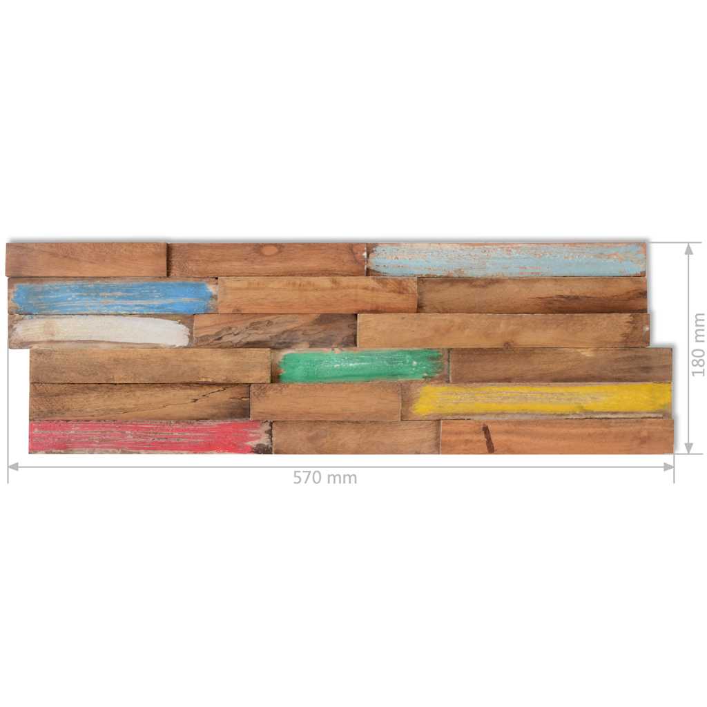 Wandplatten 10 Stk. 1,03 m² Massivholz Teak