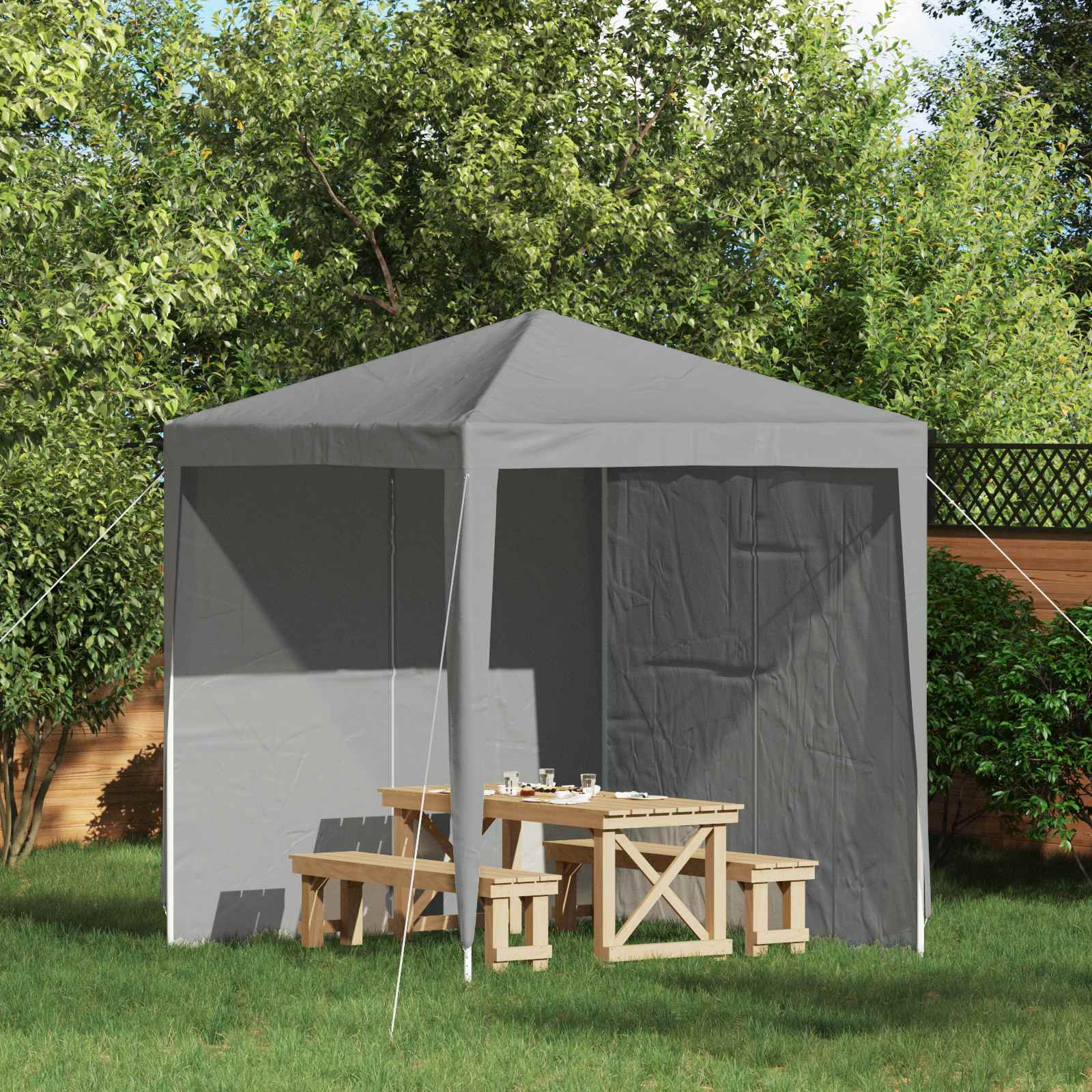 Party Zelt Seitenteil 2 pcs Rot 300 x 195 cm PE und Stahl
