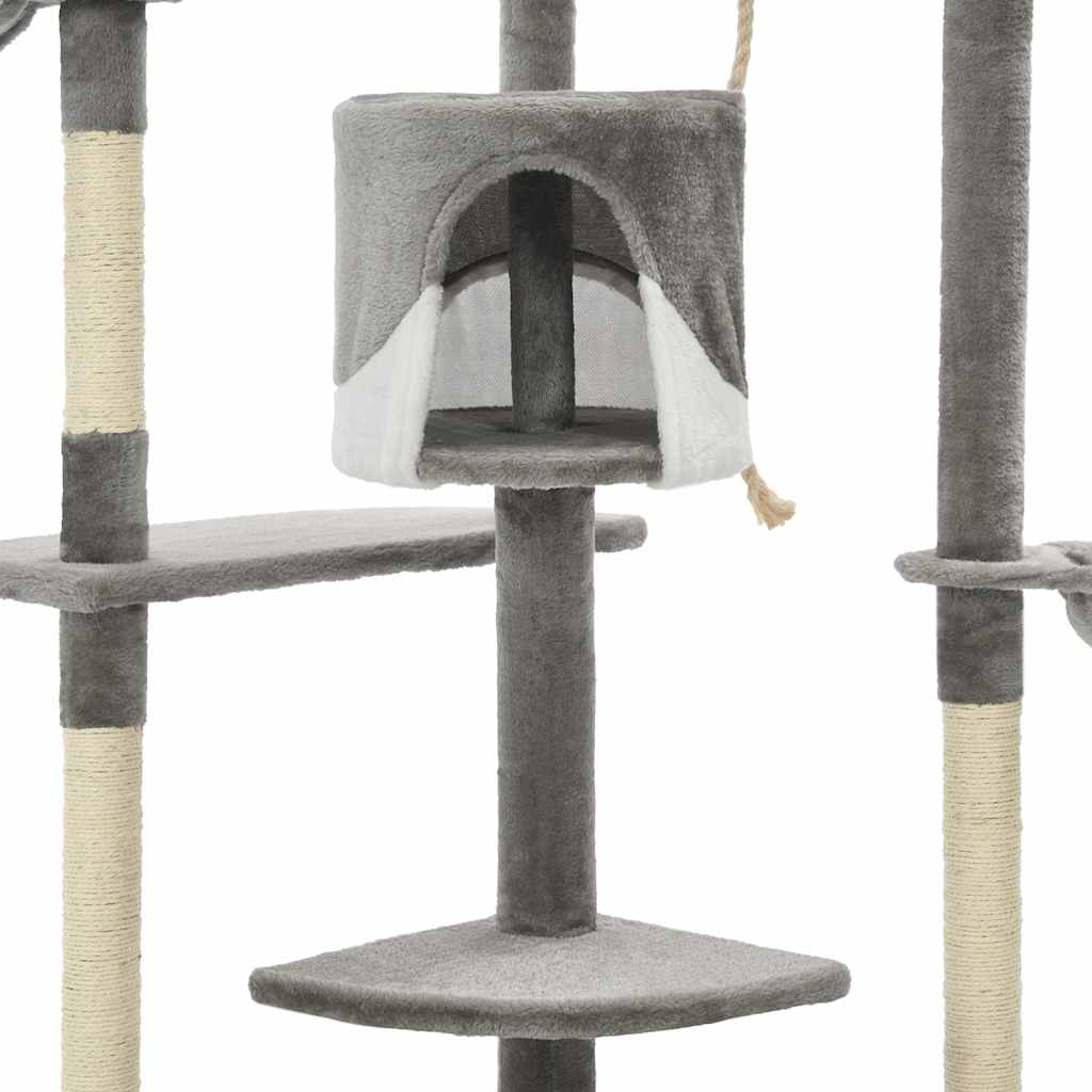 Katzen-Kratzbaum Sisal 203 cm Beige und Weiß