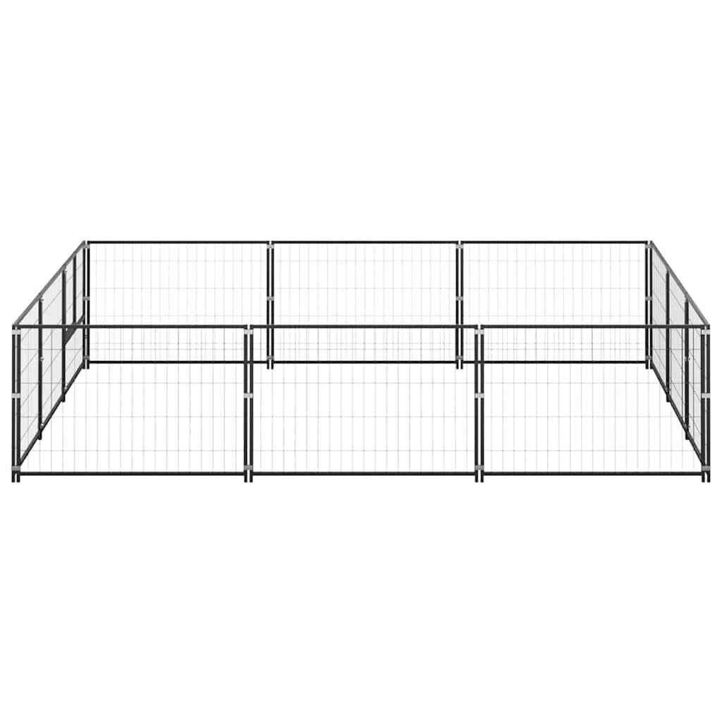Hundezwinger Schwarz 4 m² Stahl