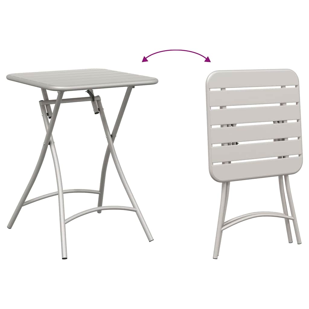 Bistrotisch Weiß 55 x 55 x 72,5 cm Pulverbeschichteter Stahl