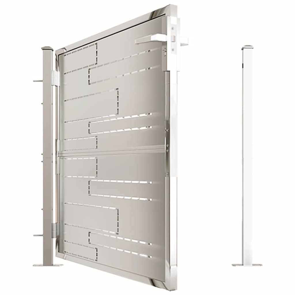 Gartentor 100 x 95 cm Edelstahl