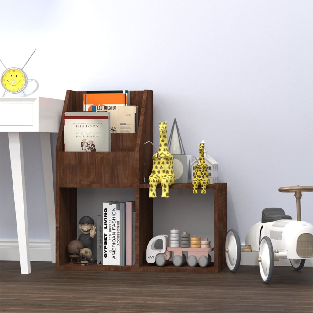 Kinder-Bücherregal Grau Sonoma-Eiche 71x30x78,5cm Holzwerkstoff