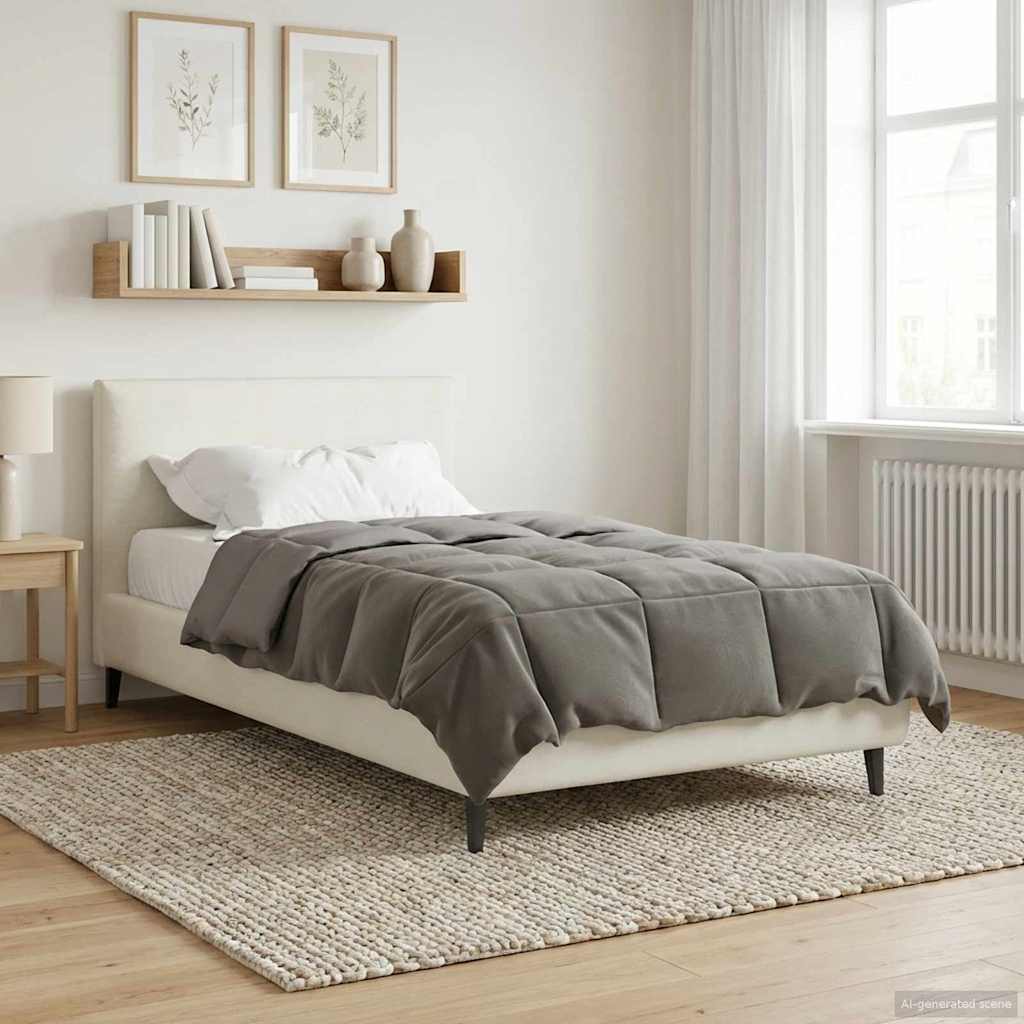 Winterbettdecke Gepolstert Anthrazit 240 x 260 cm Mikrofaser