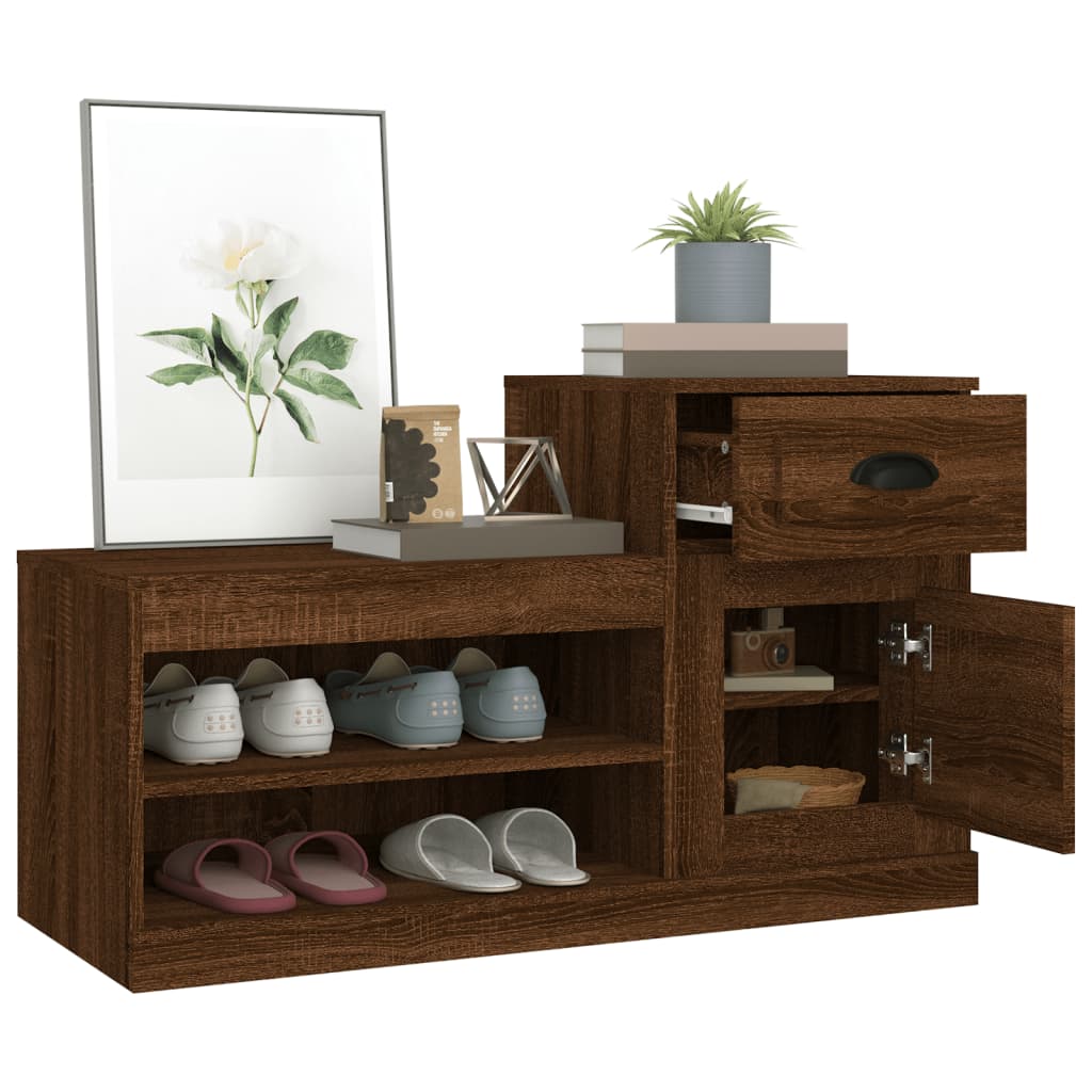 Schuhschrank Weiß 100x42x60 cm Holzwerkstoff