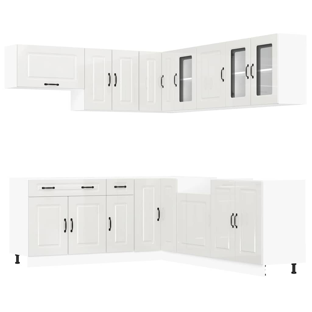 11-tlg. Küchenschrank-Set Kalmar Weiß Holzwerkstoff