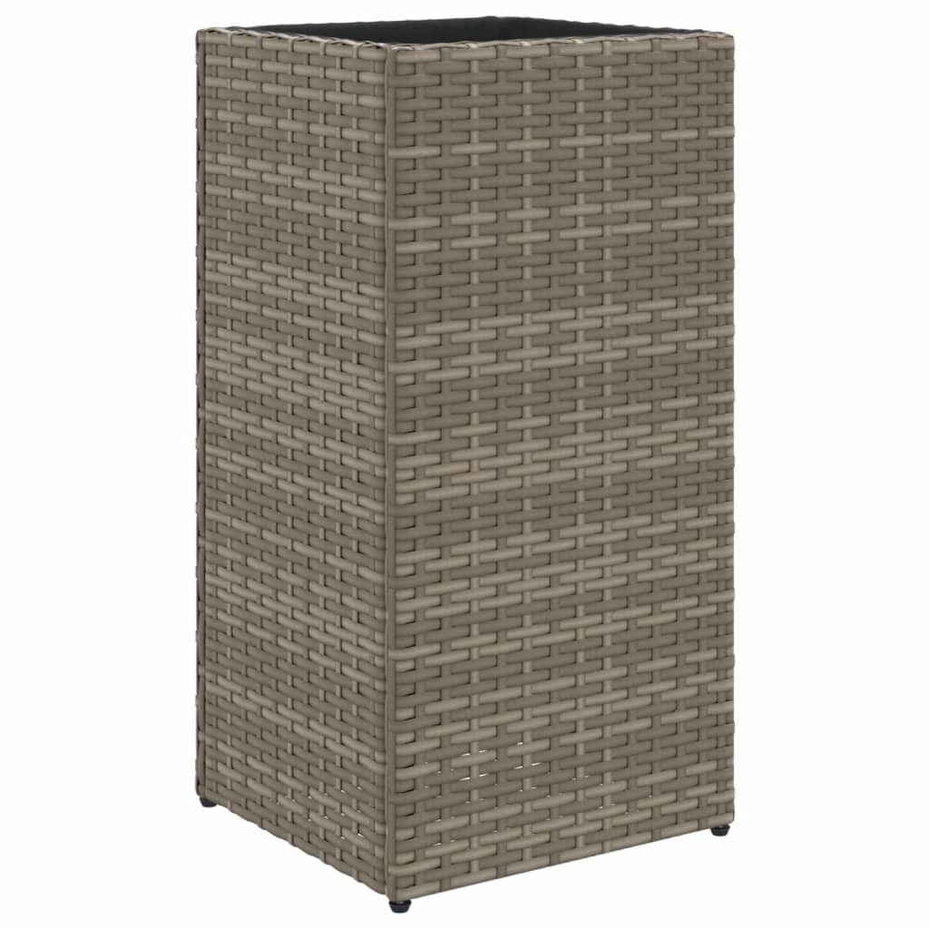 Pflanzkübel 2 Stk. Schwarz 40x40x80 cm Poly Rattan
