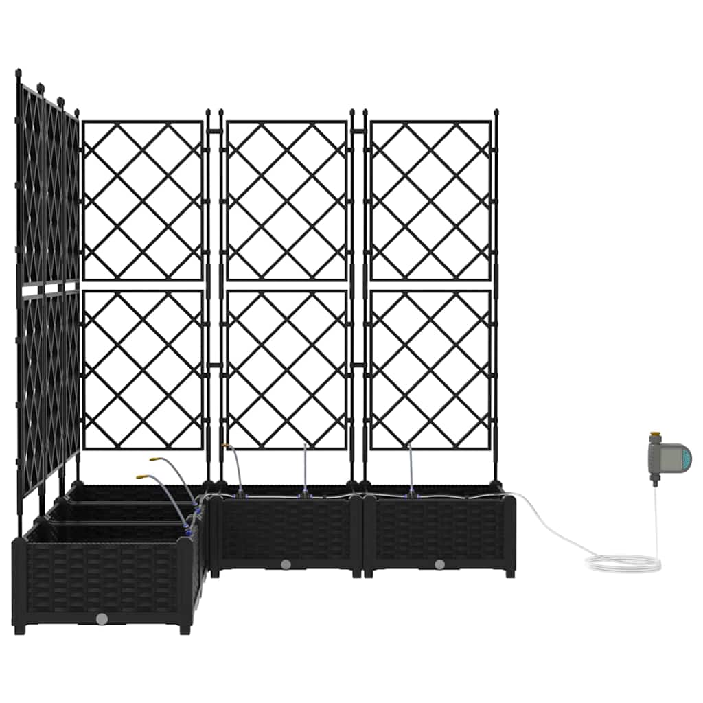 Garten-Pflanzgefäß 4 Stk. Braun 160 x 40 x 22 cm PP