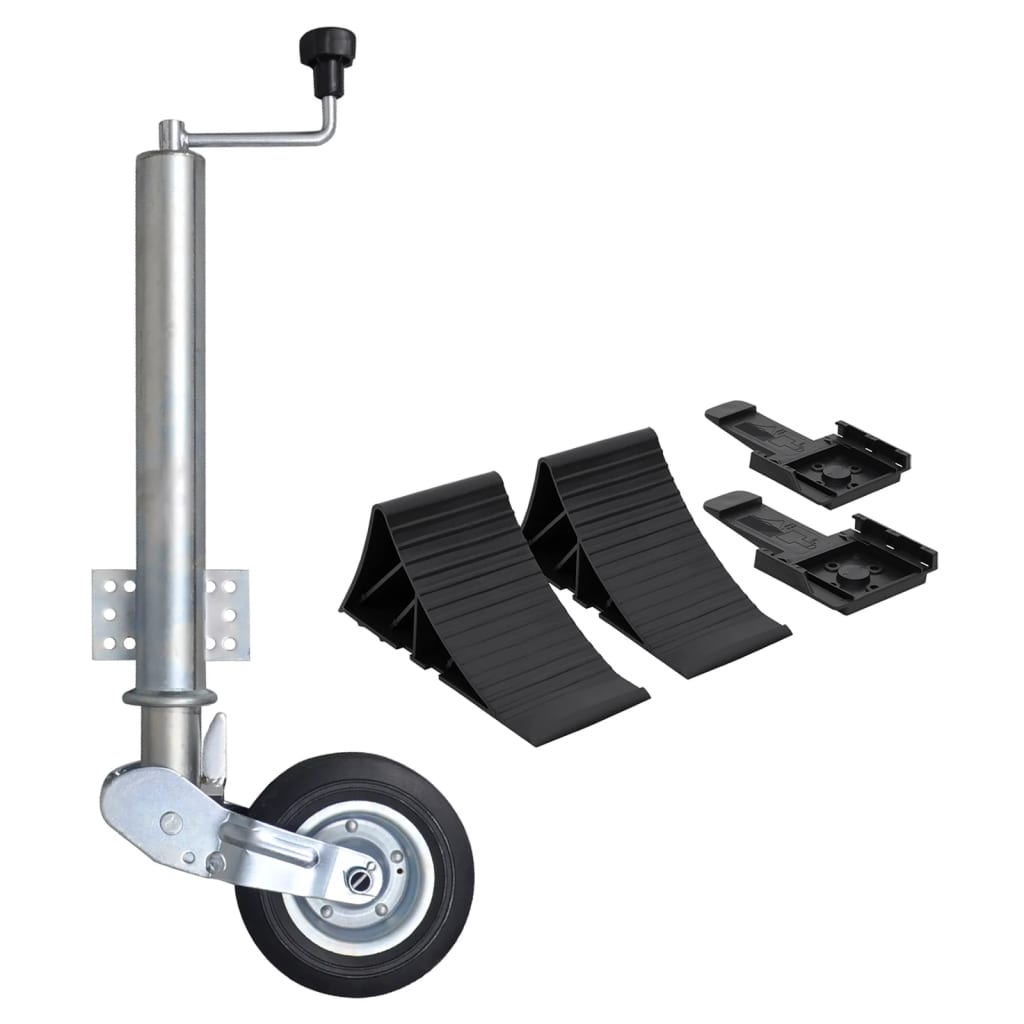 Stützrad 60 mm mit 2 Stützrohren und 2 Klemmen