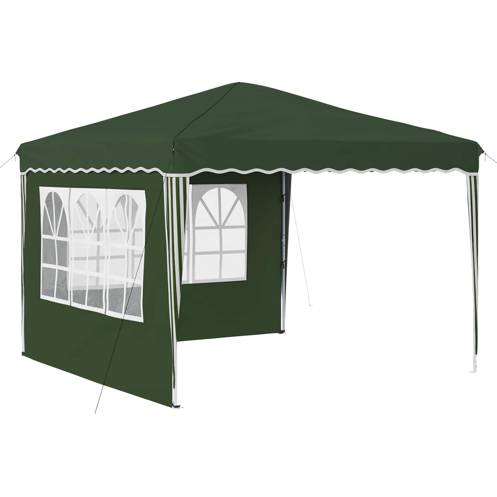Pop-up Partyzelt 288 x 288 x 245 cm Creme Oxford-Stoff