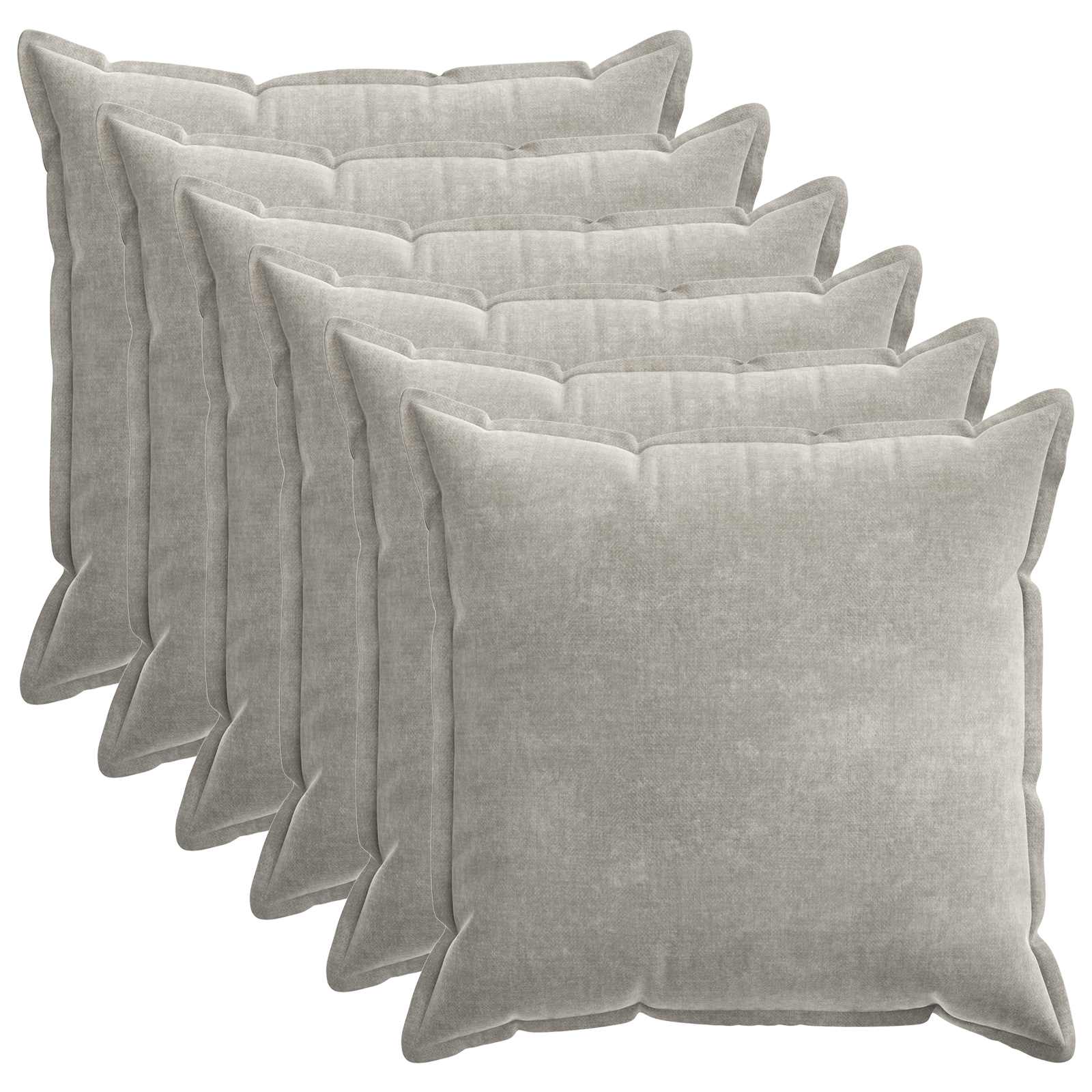 Kissenbezug 2 Stk. HOUTEN Dunkelgrau 30 x 30 cm Chenille-Stoff