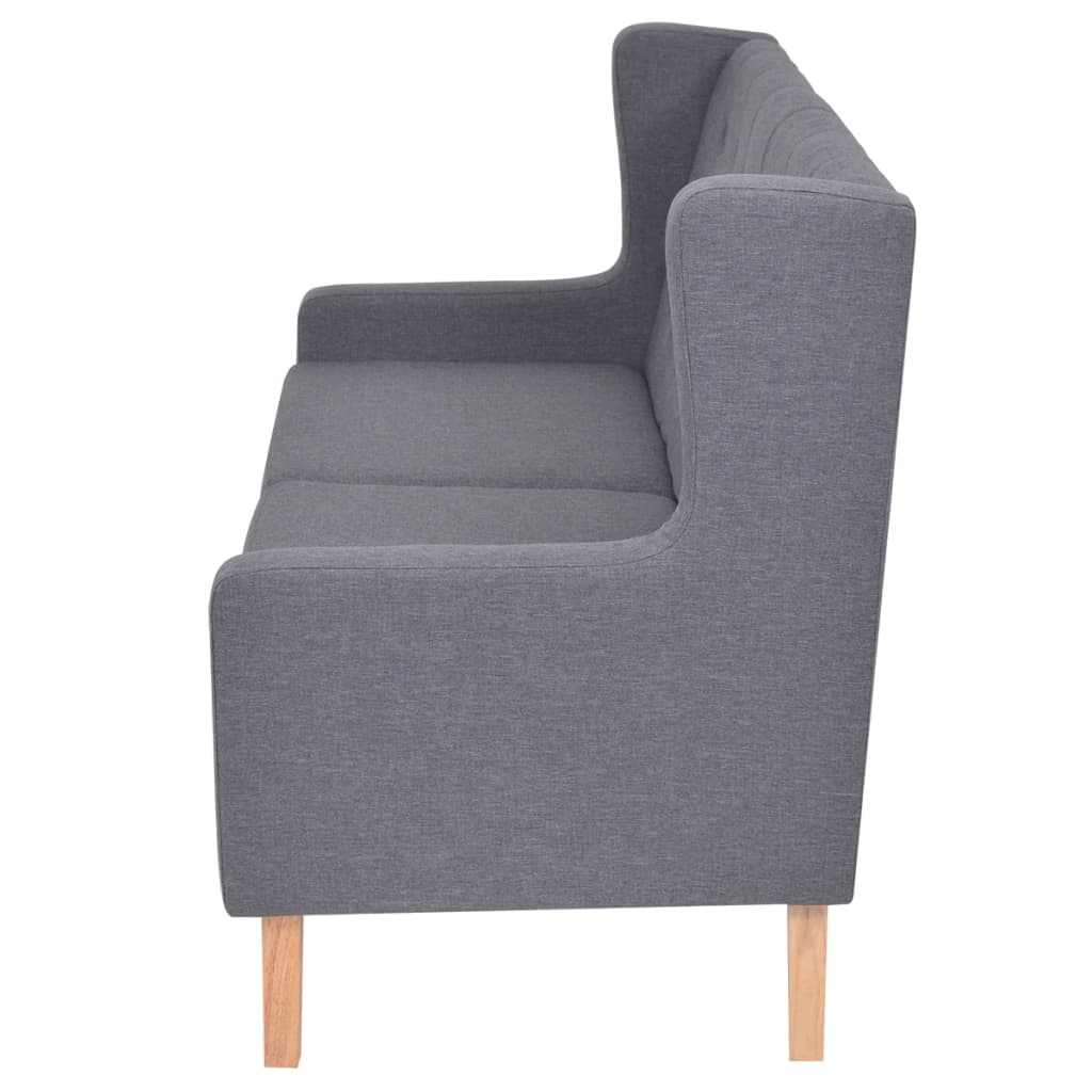 2-Sitzer Sofa Stoff Cremeweiß