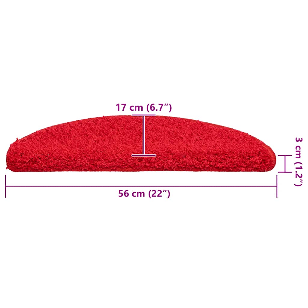Stufenmatten 15 Stk. 56x17x3 cm Grau Halbrund