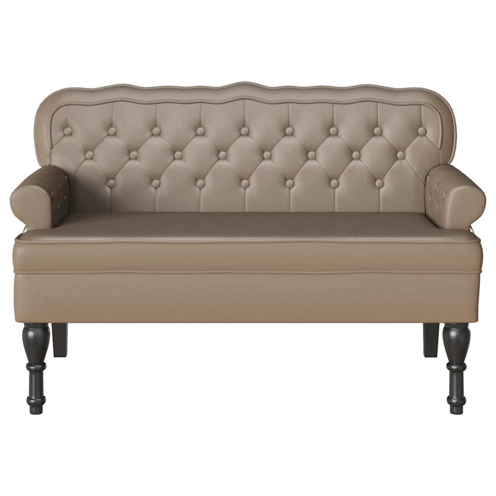 Chesterfield Bank Braun 119,5 x 64,5 x 75 cm Kunstleder
