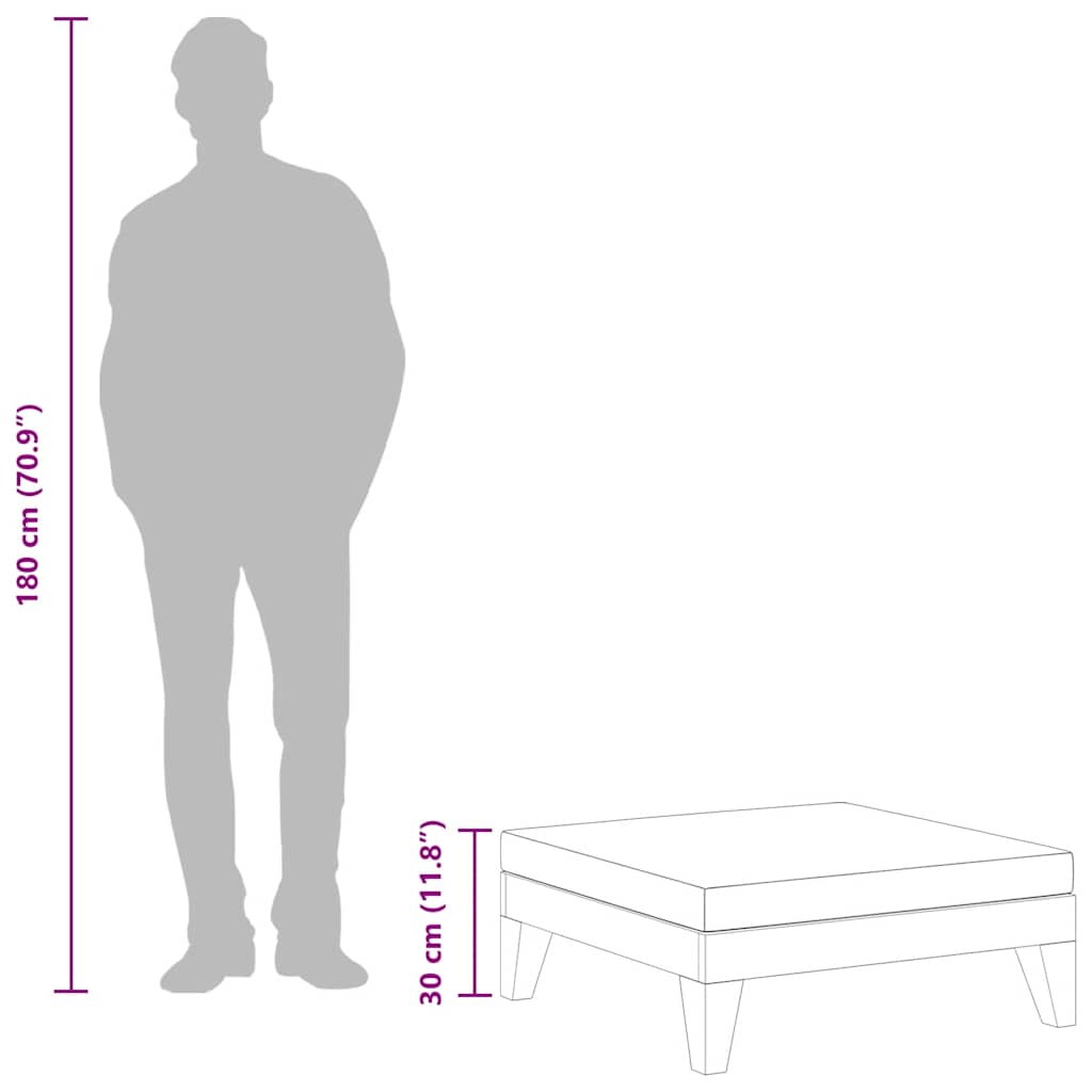 2-tlg. Garten-Lounge-Set mit Auflagen Massivholz Akazie