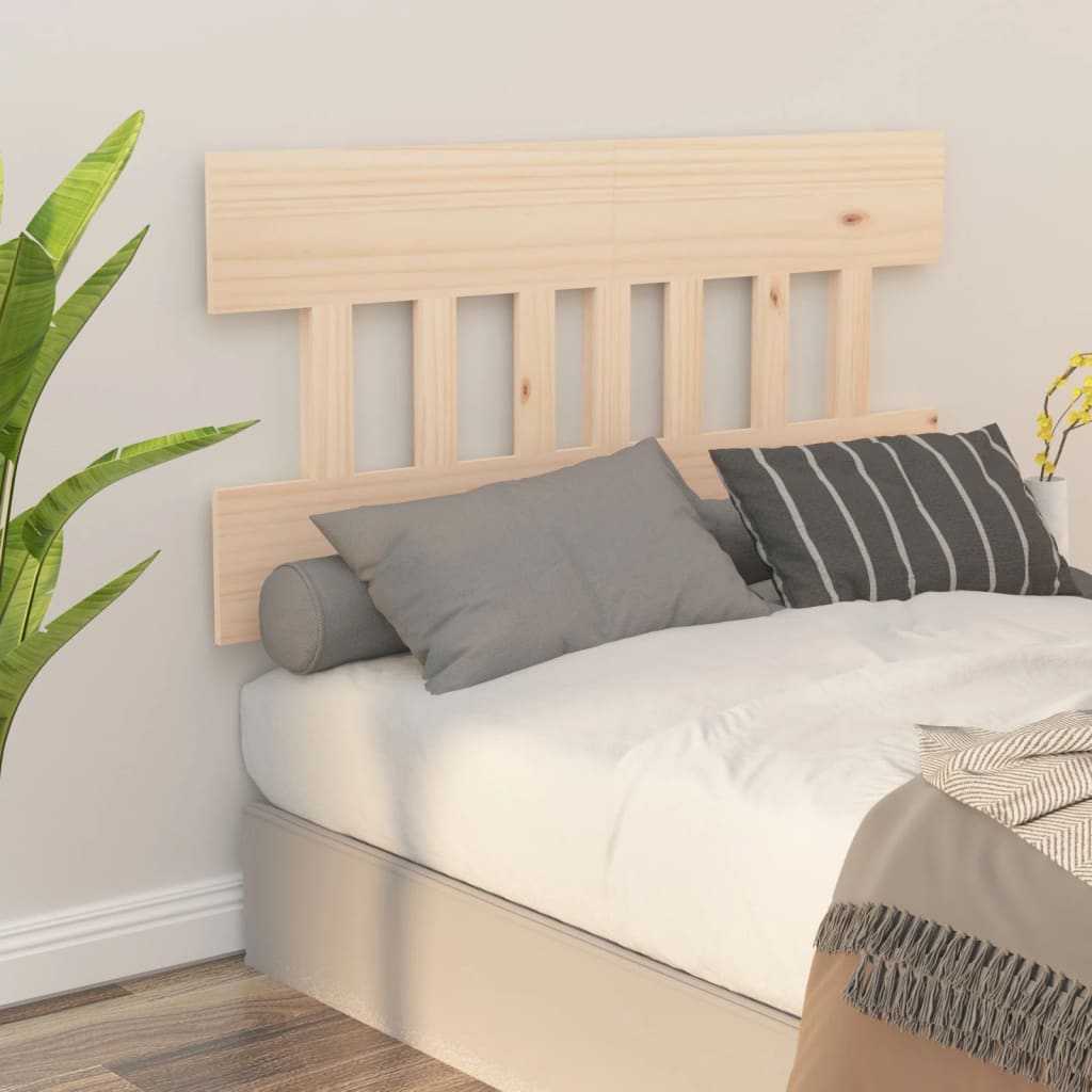 Bett-Kopfteil Schwarz 78,5x3x81 cm Massivholz Kiefer