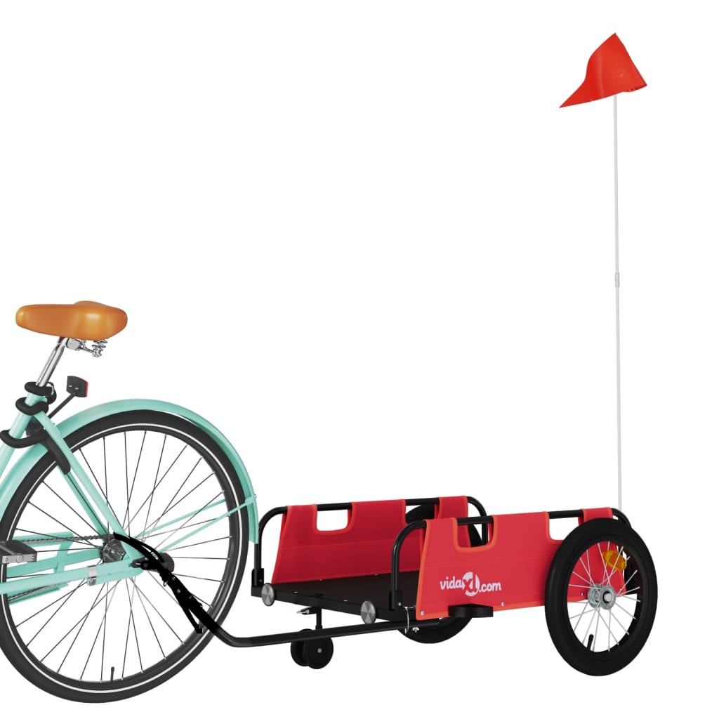 Fahrradanhänger Orange Oxford-Gewebe und Eisen