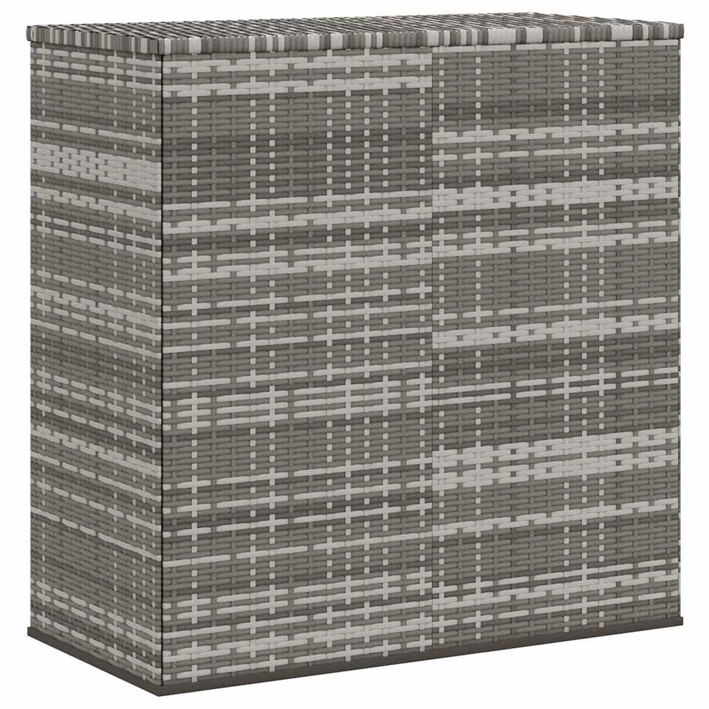 Garten-Kissenbox PE Rattan 100x49x103,5 cm Schwarz