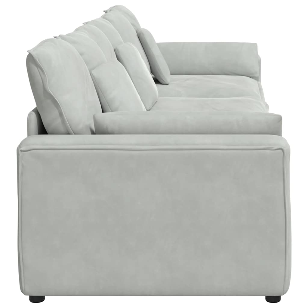 Modulares Sofa mit Kissen Blau