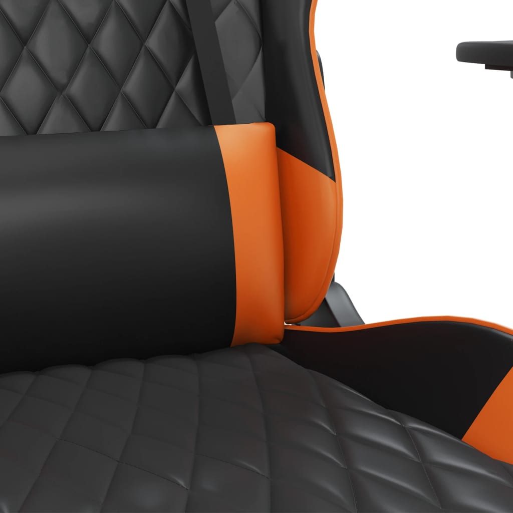 Gaming-Stuhl mit Massagefunktion Schwarz und Blau Kunstleder