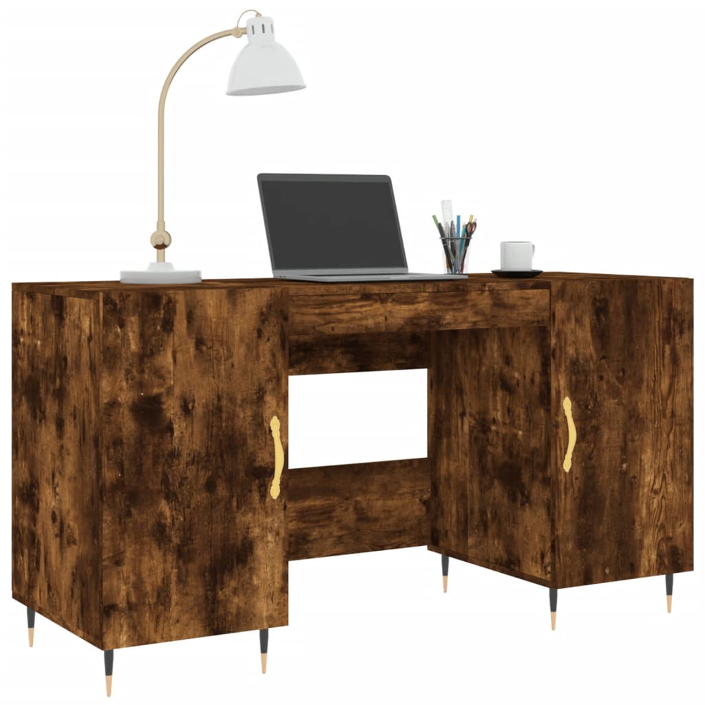 Schreibtisch Betongrau 140x50x75 cm Holzwerkstoff
