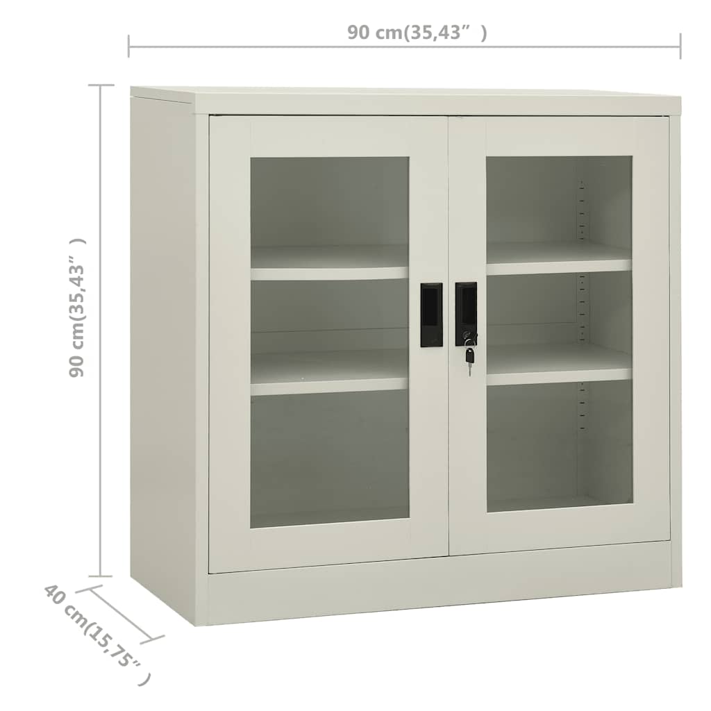 Büroschrank Weiß 90x40x70 cm Stahl