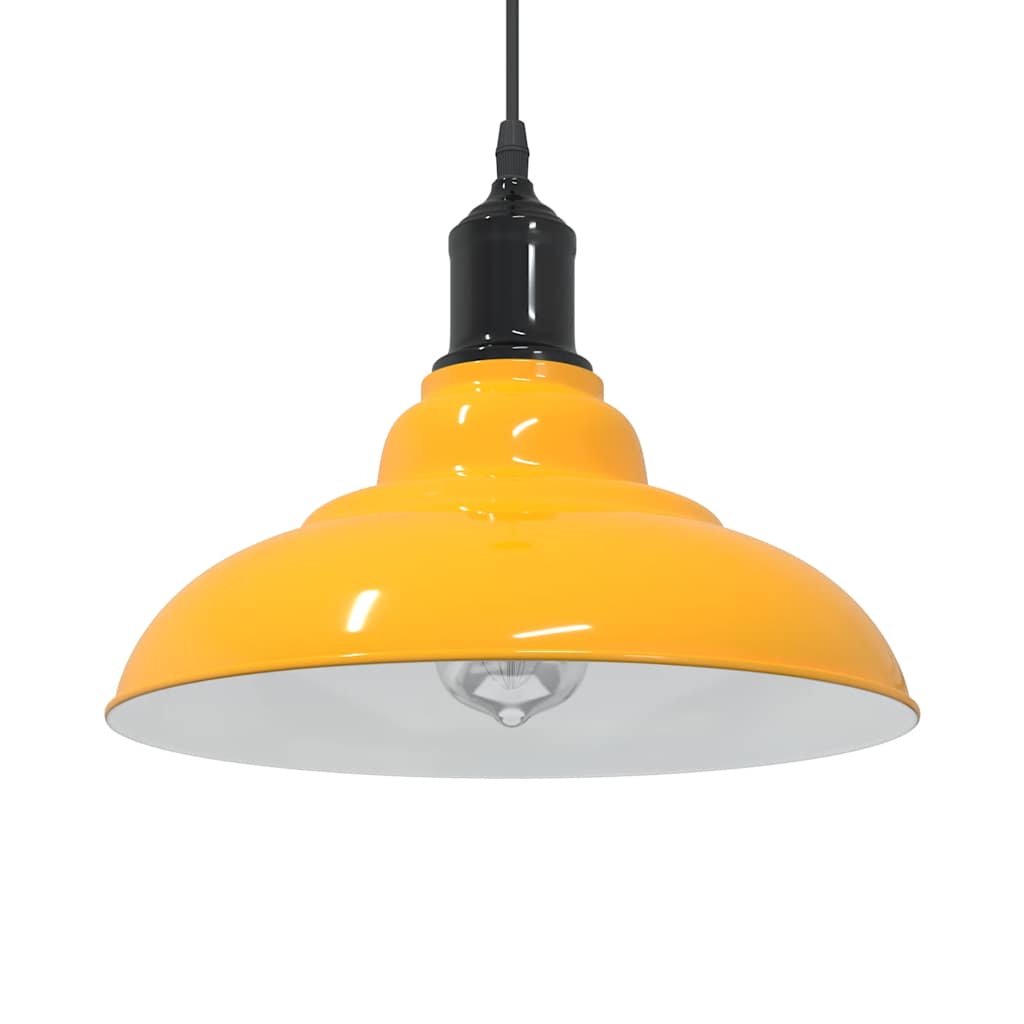 Pendelleuchte Höhenverstellbar E27 Schwarz Glänzend Ø 31 cm