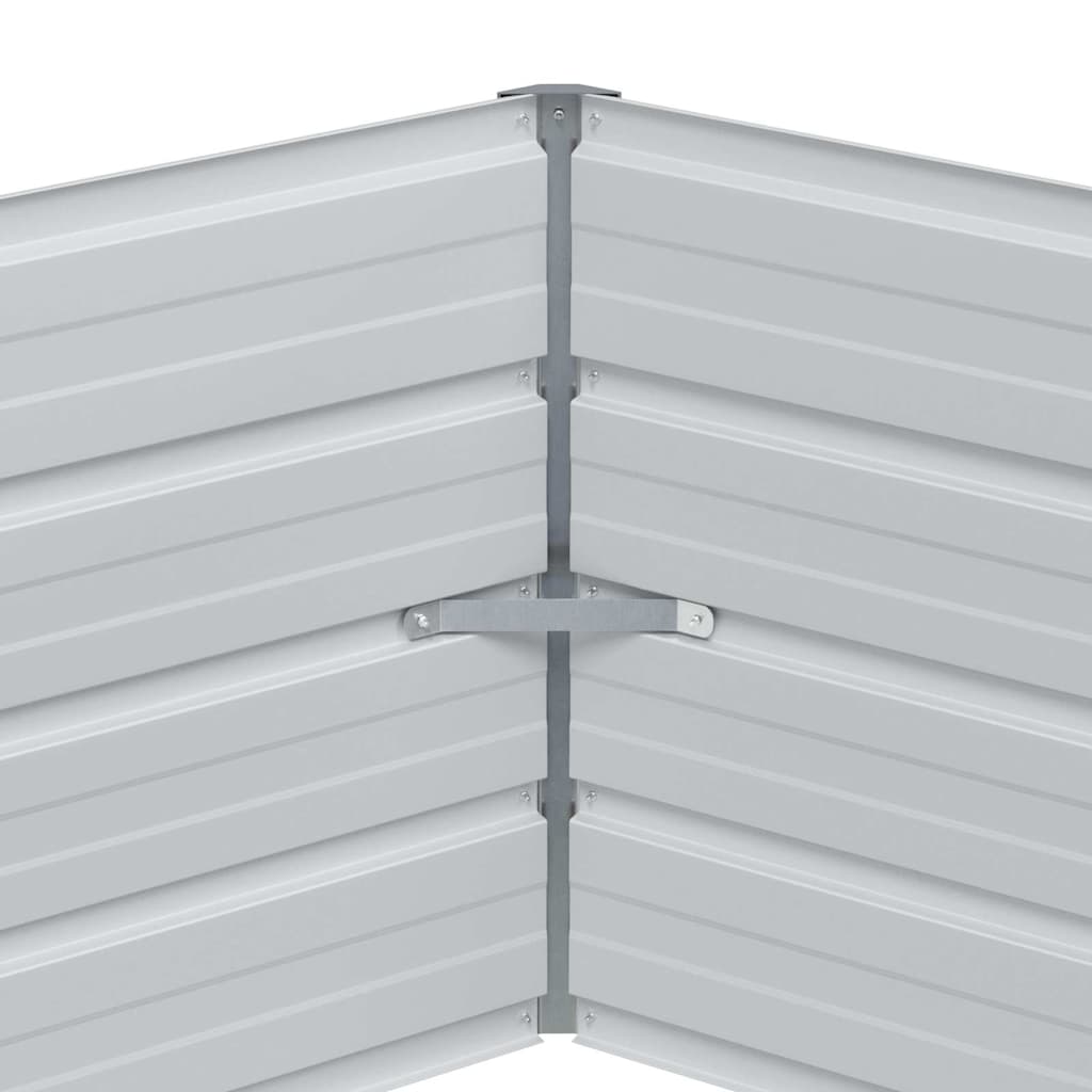 Garten-Hochbeet 129x45 cm Verzinkter Stahl Silber