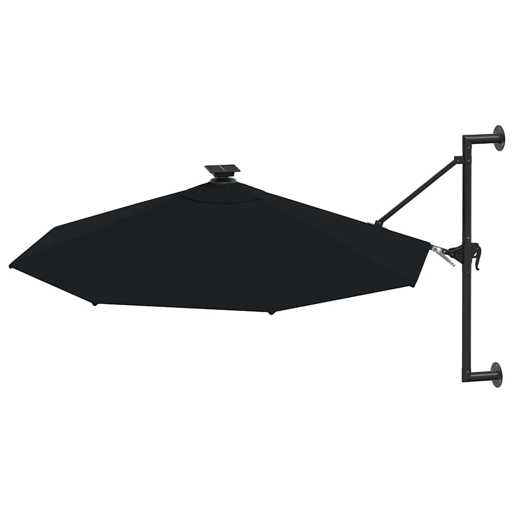 Sonnenschirm zur Wandmontage mit LEDs 300 cm Grün