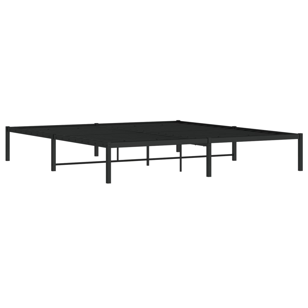 Bettgestell Metall Schwarz 75x190 cm