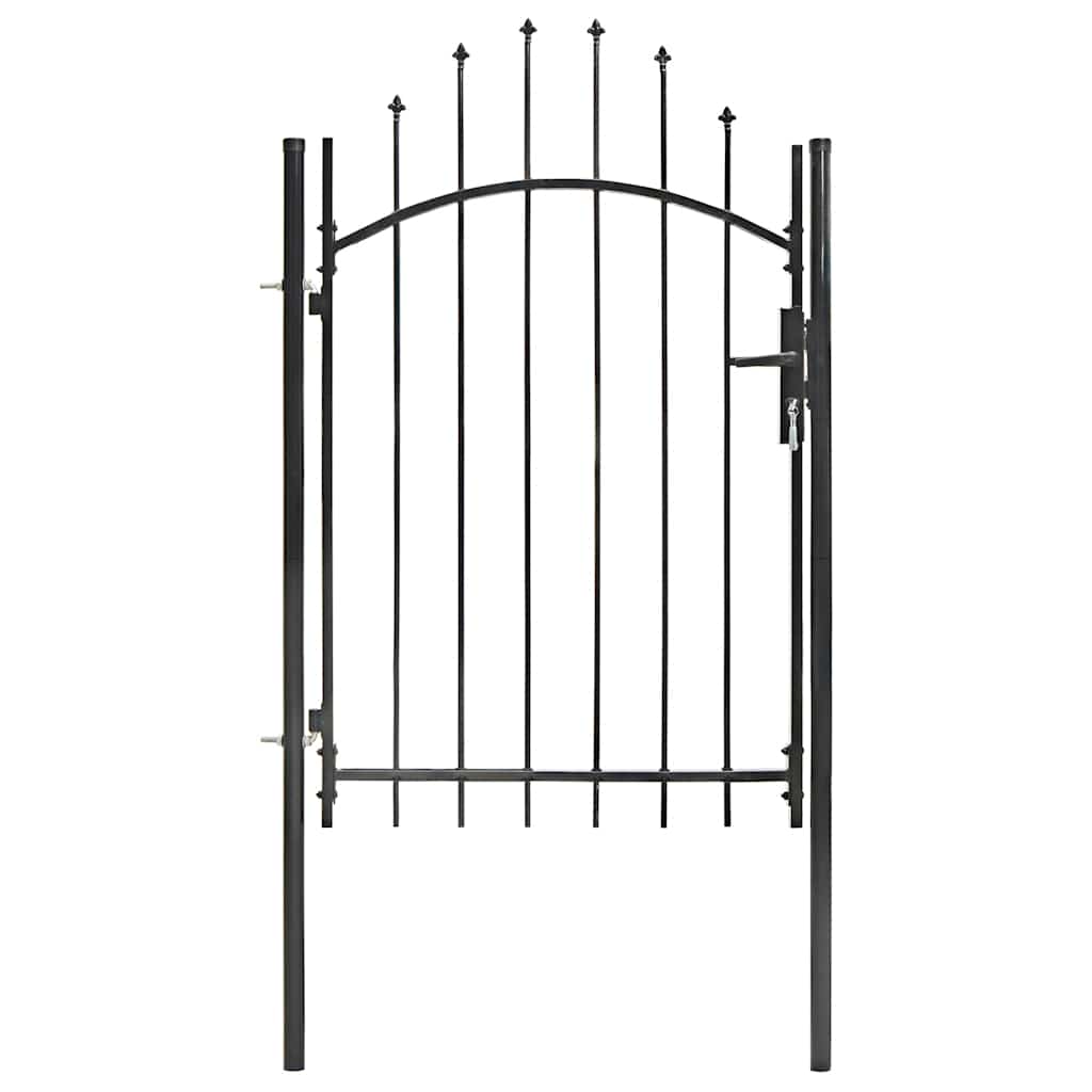 Gartentor Woerden Stahl 1x1 m Schwarz