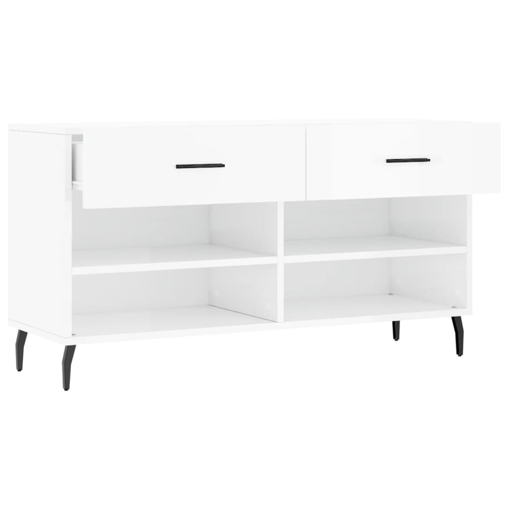 Schuhbank Weiß 102x35x55 cm Holzwerkstoff